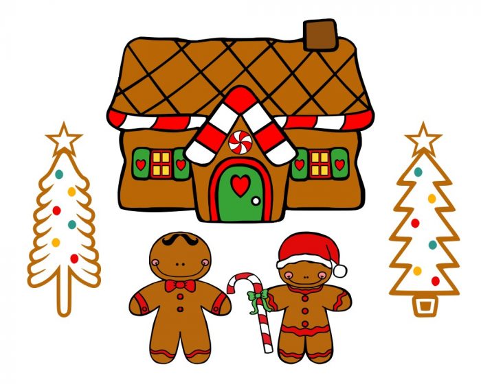 christmas gingerbread bundle svg