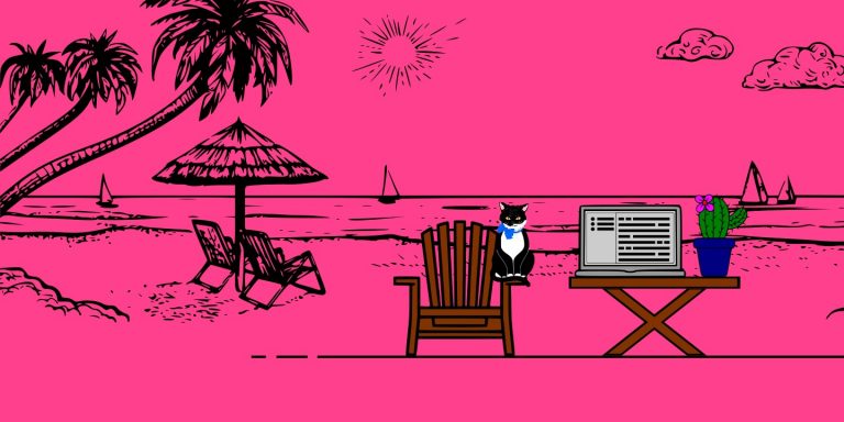 a freelencer life on the beach