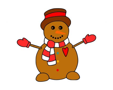 christmas gingerbread snowman