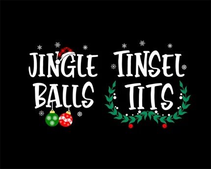 jingle balls tinsel tits svg