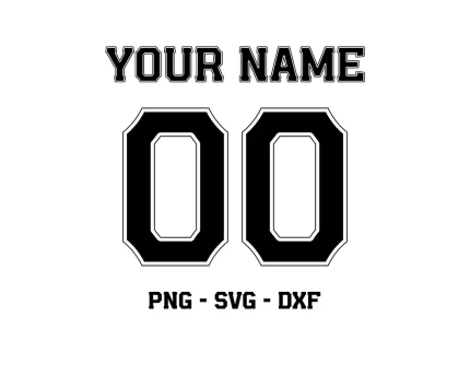 Custom Jersey SVG with Your Name and Number
