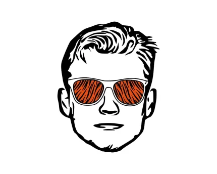 Digital mockup of a Cool Joe SVG graphic, ready for cutting machine projects.