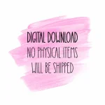 Digital download notification stating no physical items will be shipped.