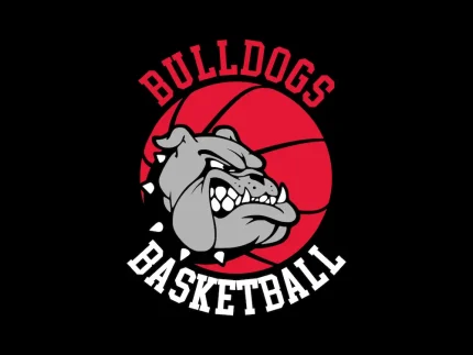 Bulldog Basketball SVG design for custom t-shirts
