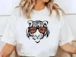 Who Dey Tiger SVG digital design mockup on a t-shirt